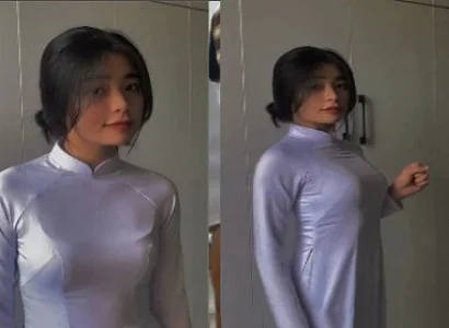Em áo dài mông tròn phê cả người
